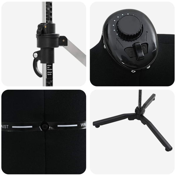 Регулируем формат за рокля женски Черно l Кадифе