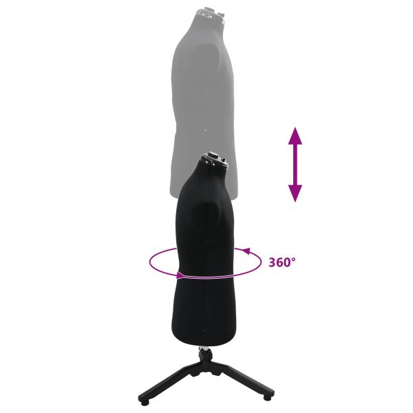 Регулируем формат за рокля женски Черно 37.5-45.5 инча текстил