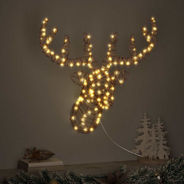 Дядо Коледа, който дърпа шейна Топло бяло Ратан