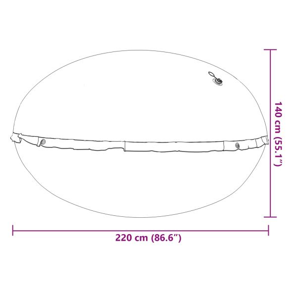 Зимна плувна възглавница Синьо Ø 220 x 140 см ПВЦ
