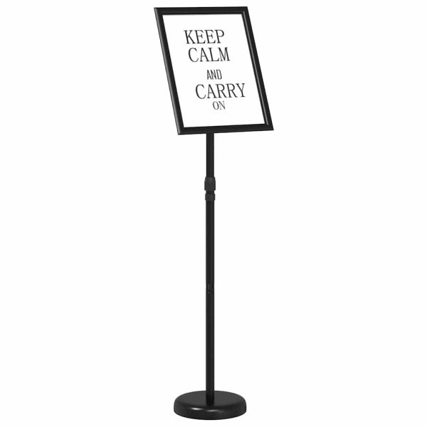 Стендове за търговски прояви Черно 25 x 25 x 125 см Алуминий