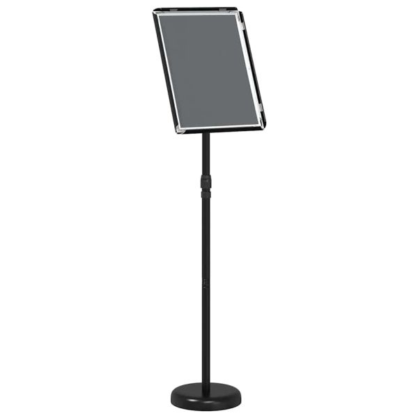 Стендове за търговски прояви Черно 25 x 25 x 125 см Алуминий