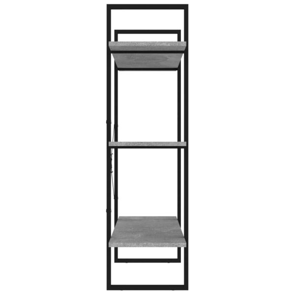 Библиотека, бетонно сив, 100x30x105 см, инженерно дърво