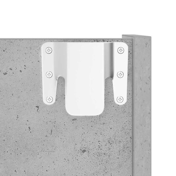 Стенни шкафове за обувки, 2 бр, бетонно сиво, 60x18x60 см, ПДЧ