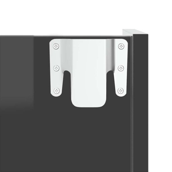 Шкафове за обувки 2 бр сив гланц 60x18x60 см инженерно дърво