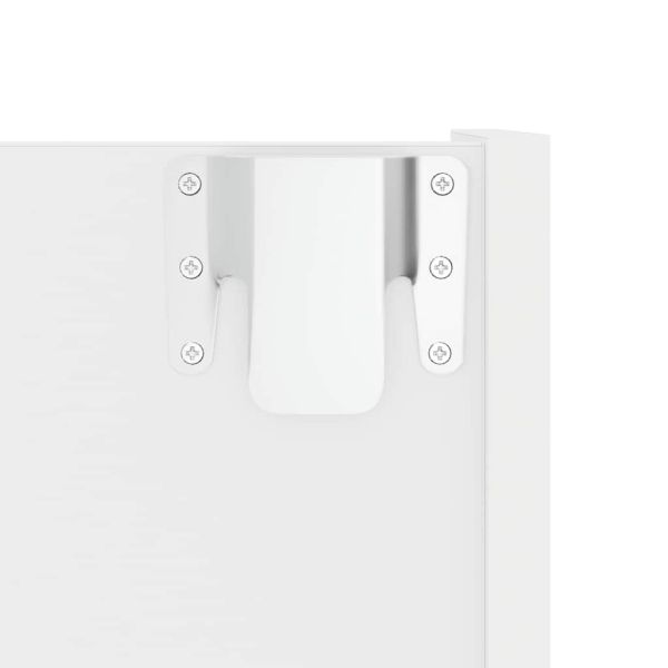 Стенен шкаф за обувки, бял, 60x18x90 см, ПДЧ