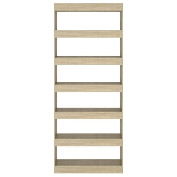 Разделител за стая, дъб сонома, 80x30x198 см, инженерно дърво