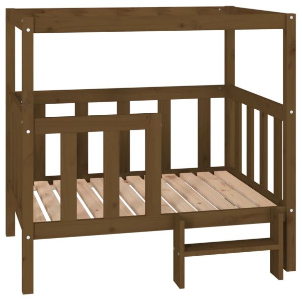 Кучешко легло, меденокафяво, 105,5 x 83,5 x 100 см, бор масив