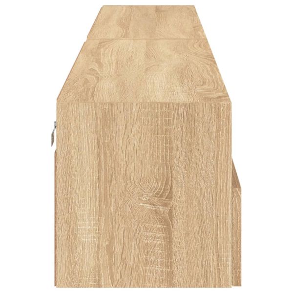 Стенни ТB шкафове 2 бр сонома дъб 100x30x30 см инженерно дърво