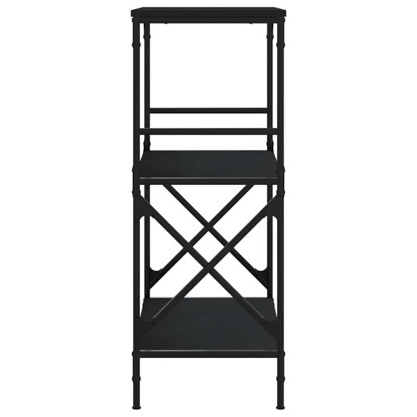Библиотека 3 рафта черна 59x35x90,5 см инженерно дърво