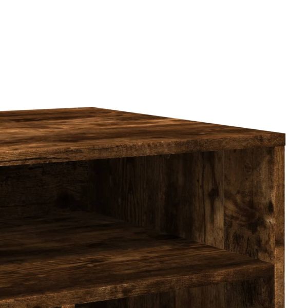 Стойка за принтер с колелца, опушен дъб, 60x50x67 см