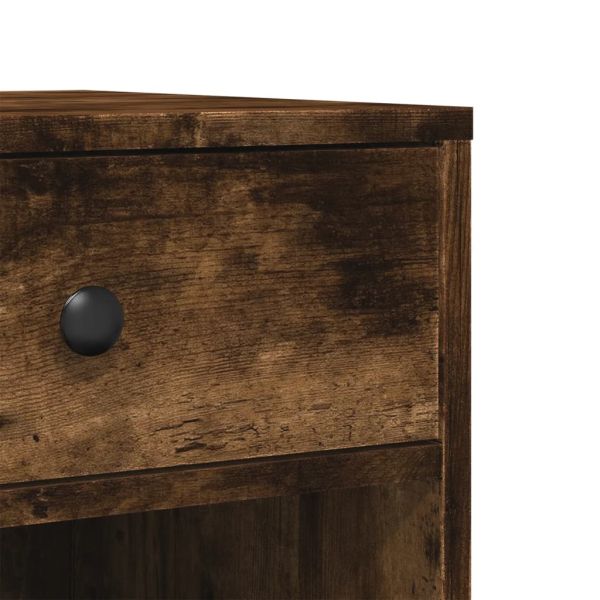 Стойка за принтер с колелца, опушен дъб, 60x40x68,5 см