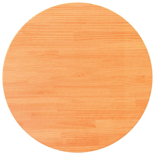 Плот за маса, кръгъл, восъчнокафяв, Ø80x2,5 см, бор масив