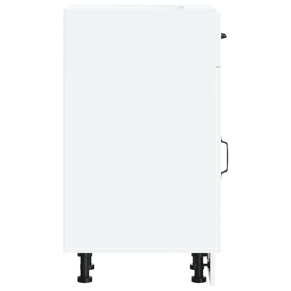 Кухненски шкаф, "Kalmar", бял, инженерно дърво