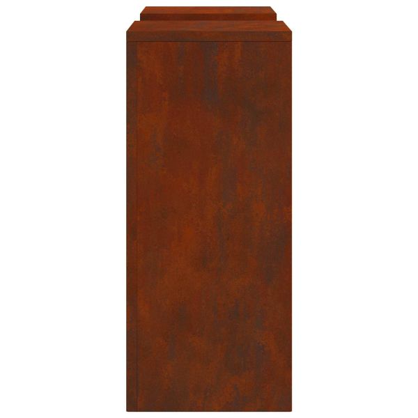 Стойка за растения 2 pcs Ръждясало 24 x 24 x 55 см