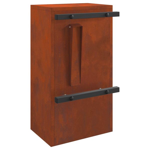 Пощенска кутия Ръждясало 30 x 20 x 55 см Патинираща стомана