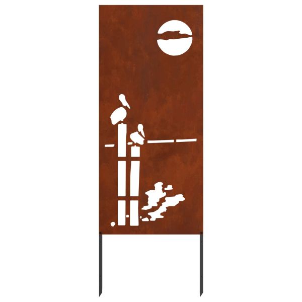 Екран за градинска неприкосновеност Ръждясало 50 x 140 см