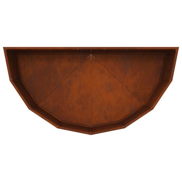 Кашпа Ръждясало 120 x 60 x 50 см Патинираща стомана