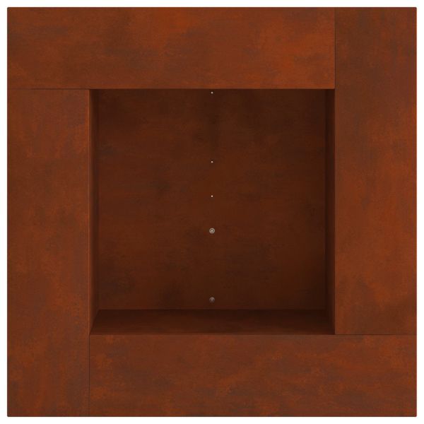 Огнище Кафяво 80 x 80 x 40 cm Патинираща стомана