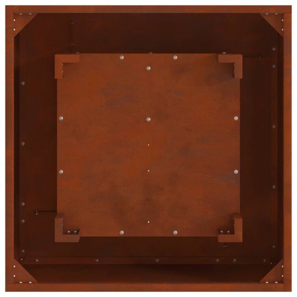 Огнище Кафяво 80 x 80 x 40 cm Патинираща стомана