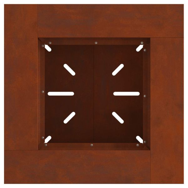 Огнище Кафяво 60 x 60 x 50 см Патинираща стомана