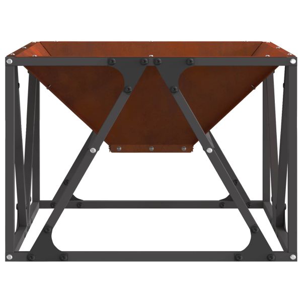 Огнище Кафяво 50 x 50 x 35 cm Патинираща стомана