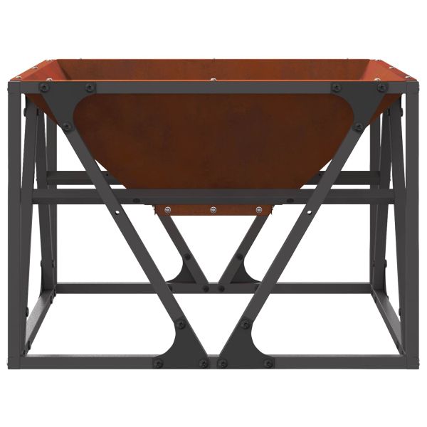 Огнище Кафяво 50 x 50 x 35 cm Патинираща стомана