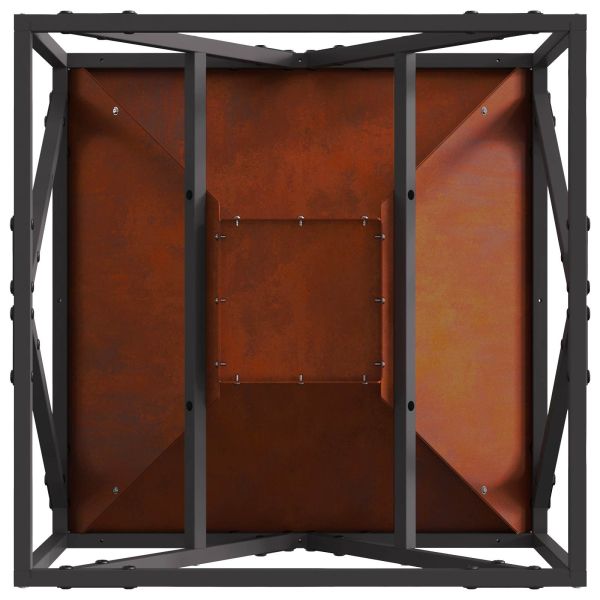 Огнище Кафяво 50 x 50 x 35 cm Патинираща стомана