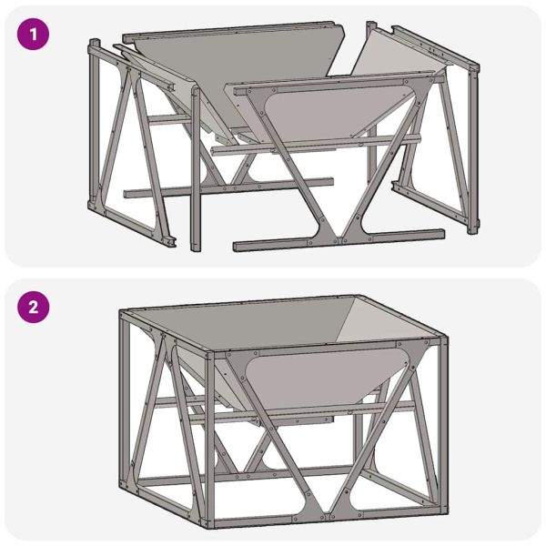 Огнище Кафяво 50 x 50 x 35 cm Патинираща стомана
