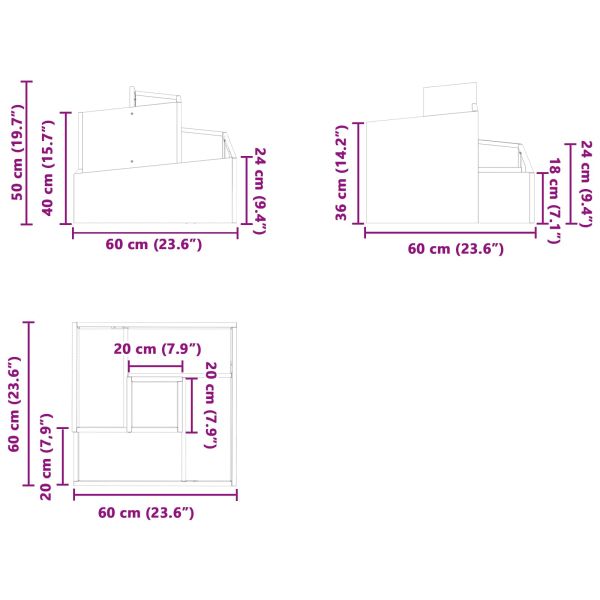 Градинска саксия Кафяво 60 x 60 x 50 см Патинираща стомана