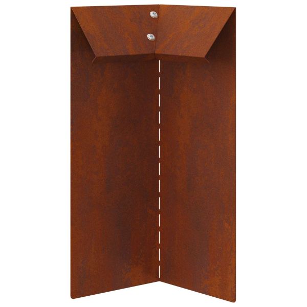 Оградка за охлюви 4 pcs Ръждясало 10 x 10 x 25 см