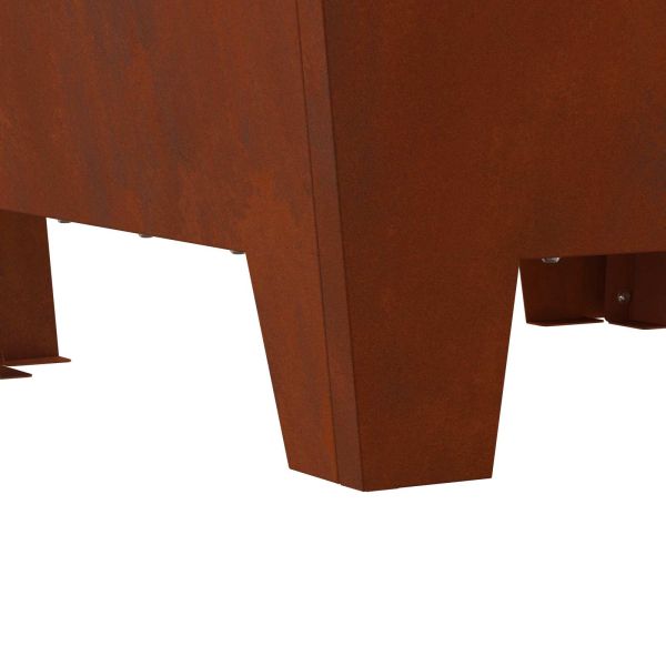 Огнище Кафяво 50 x 50 x 38 см Патинираща стомана