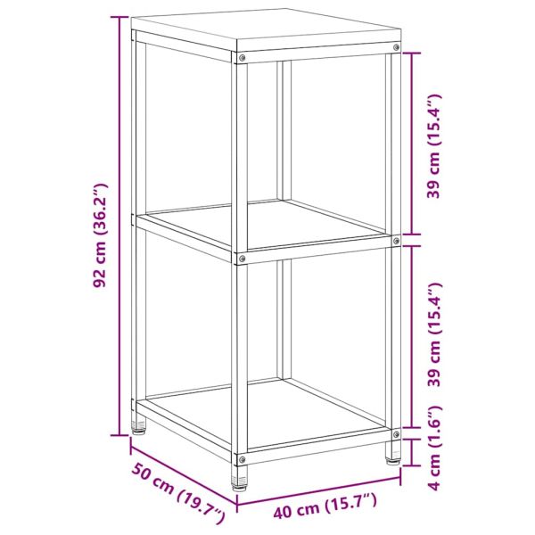 Съхранение в кухнята с рафт Ръждясало 60 x 50 x 92 см Стомана