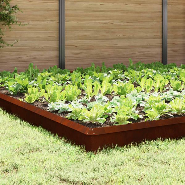 Огради за охлюви 20 pcs Ръждясало Патинираща стомана