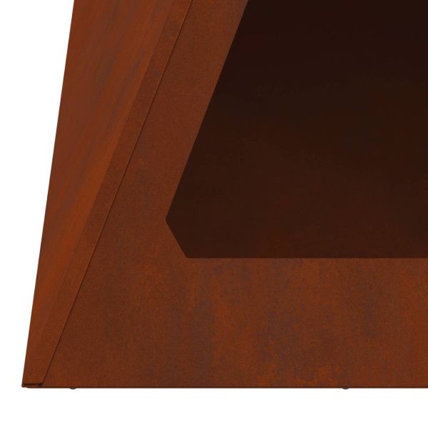 Огнище Кафяво 50 x 50 x 51 см Патинираща стомана