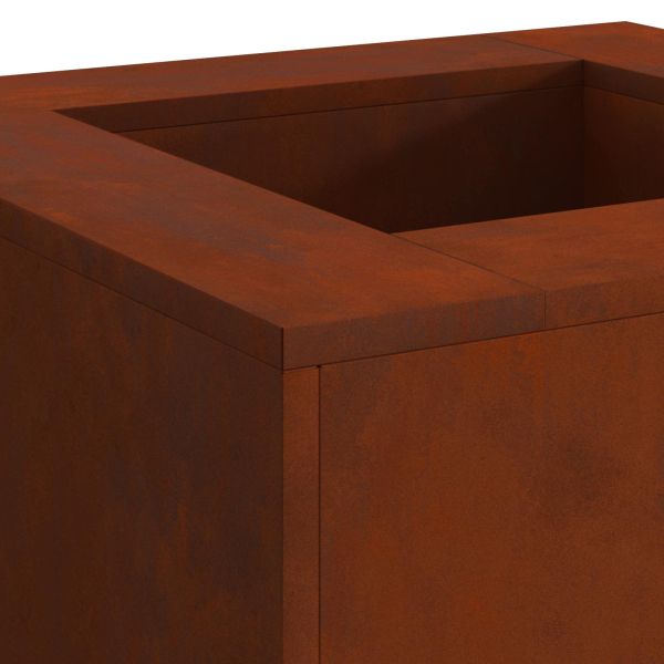 Огнище Кафяво 60 x 60 x 30 cm Патинираща стомана