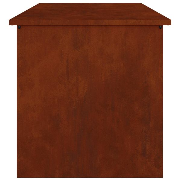 Кутия за съхранение на открито Ръждясало 80 x 50,5 x 50 см