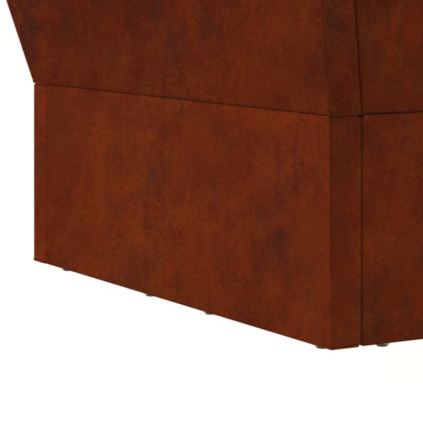 Огнище Кафяво 60 x 60 x 35 cm Патинираща стомана