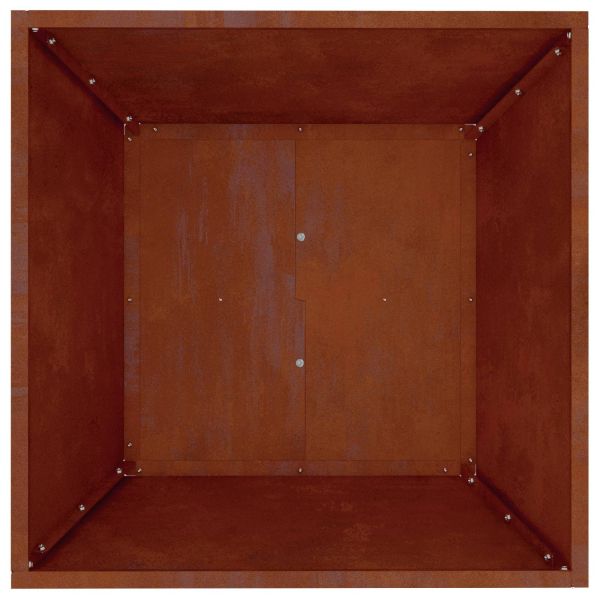 Градинска саксия Ръждясало 50 x 50 x 15 см Патинираща стомана