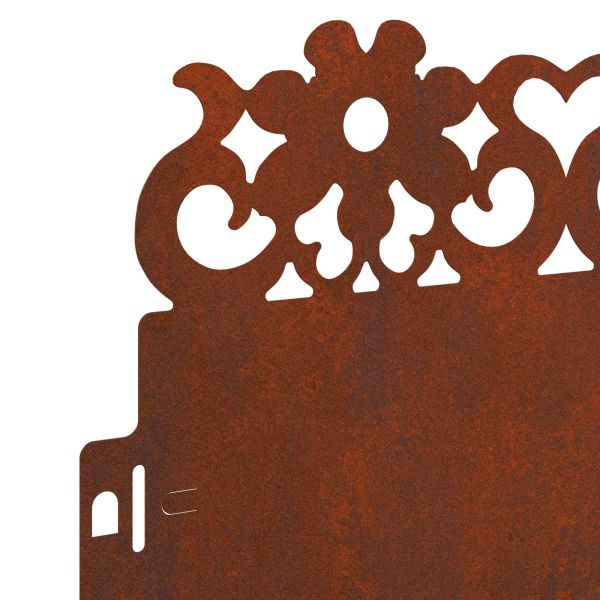 Ограничители за тревни площи 10 pcs Ръждясало