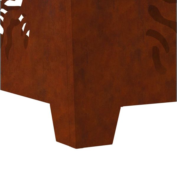 Огнище Кафяво 60 x 60 x 40 cm Стомана