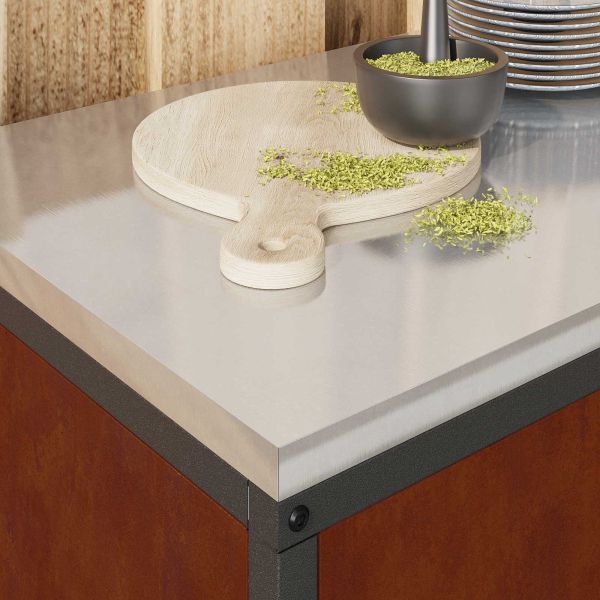 Съхранение в кухнята с рафт Ръждясало 60 x 50 x 92 см Стомана