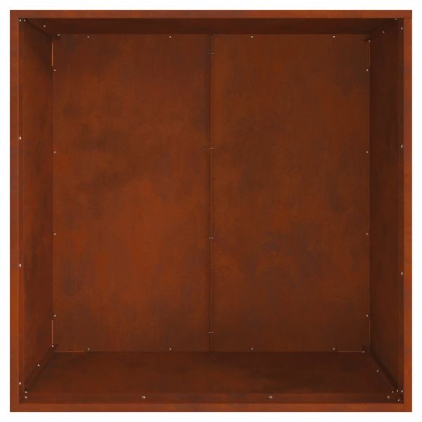 Огнище Кафяво 80 x 80 x 43 см Патинираща стомана