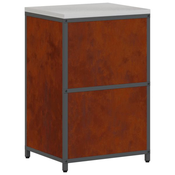 Съхранение в кухнята с рафт Ръждясало 60 x 50 x 92 см Стомана