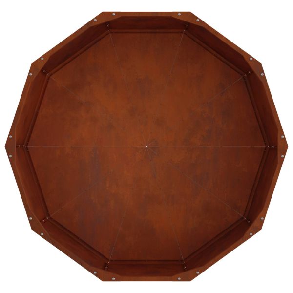 Кашпа Ръждясало 90 x 90 x 35 см Патинираща стомана