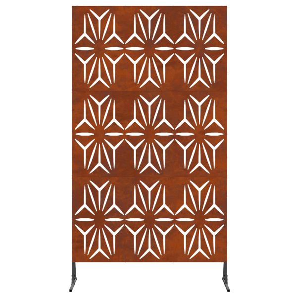 Екран за уединение Сив 100 x 50 x 180 см Патинираща стомана