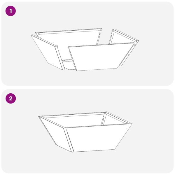 Градинска саксия 5 pcs Ръждясало 40 x 40 x 15 см