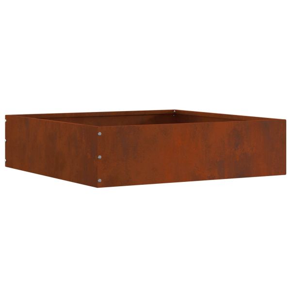 Ограда за трева Ръждясало 50 x 50 x 13 см Патинираща стомана