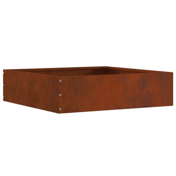 Ограда за трева Ръждясало 50 x 50 x 13 см Патинираща стомана