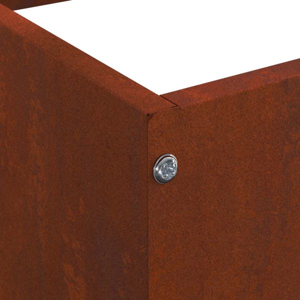 Ограда за трева Ръждясало 50 x 50 x 13 см Патинираща стомана